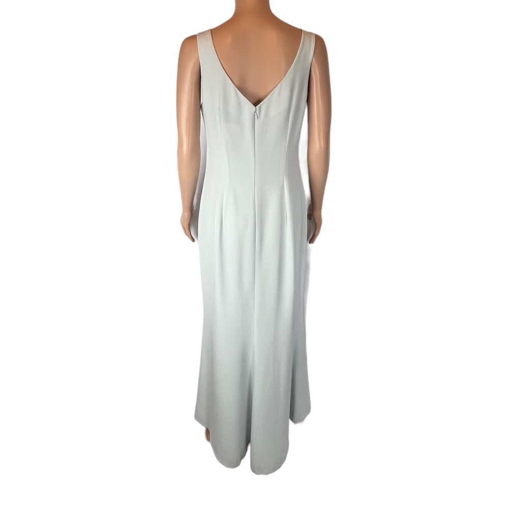 Daymor Couture Beaded-Breast Sleeveless Floor-Length Dress, Blue-Gray |8 - Picture 6 of 16